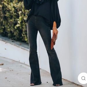 VICI STEVIE BELL BOTTOM DENIM PANTS -VINTAGE BLACK